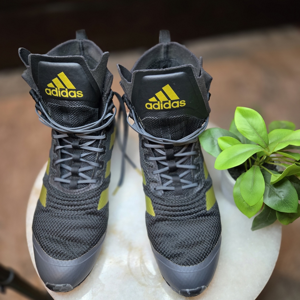 Adidas Men's Black and Yellow Athletic Shoes